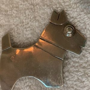 Sterling Scottie dog brooch..Mexican silver  vintage